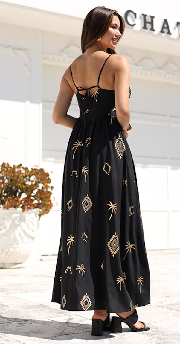 Palm Haze Maxi Dress
