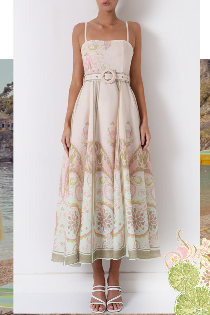 Strap Amalfi Long Dress