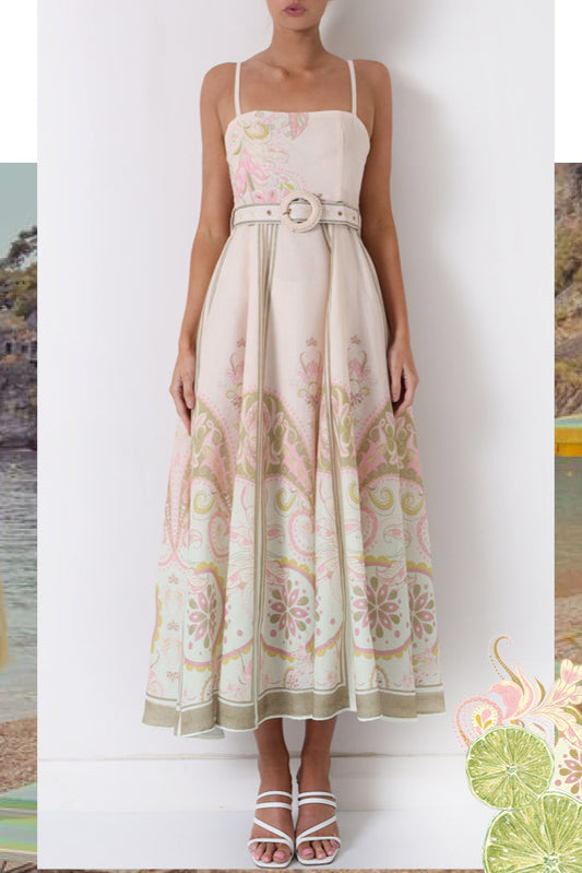 Strap Amalfi Long Dress