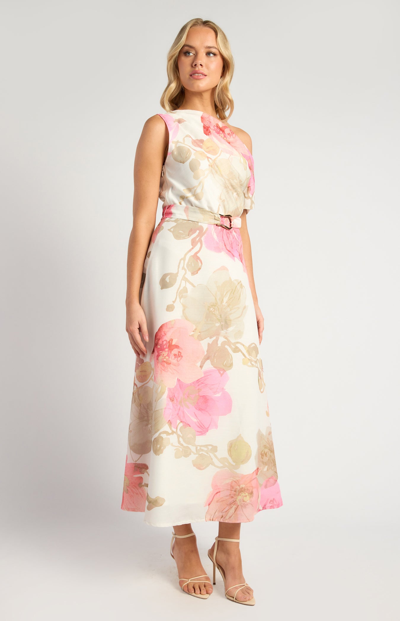 Floral Watercolour Midi Dress