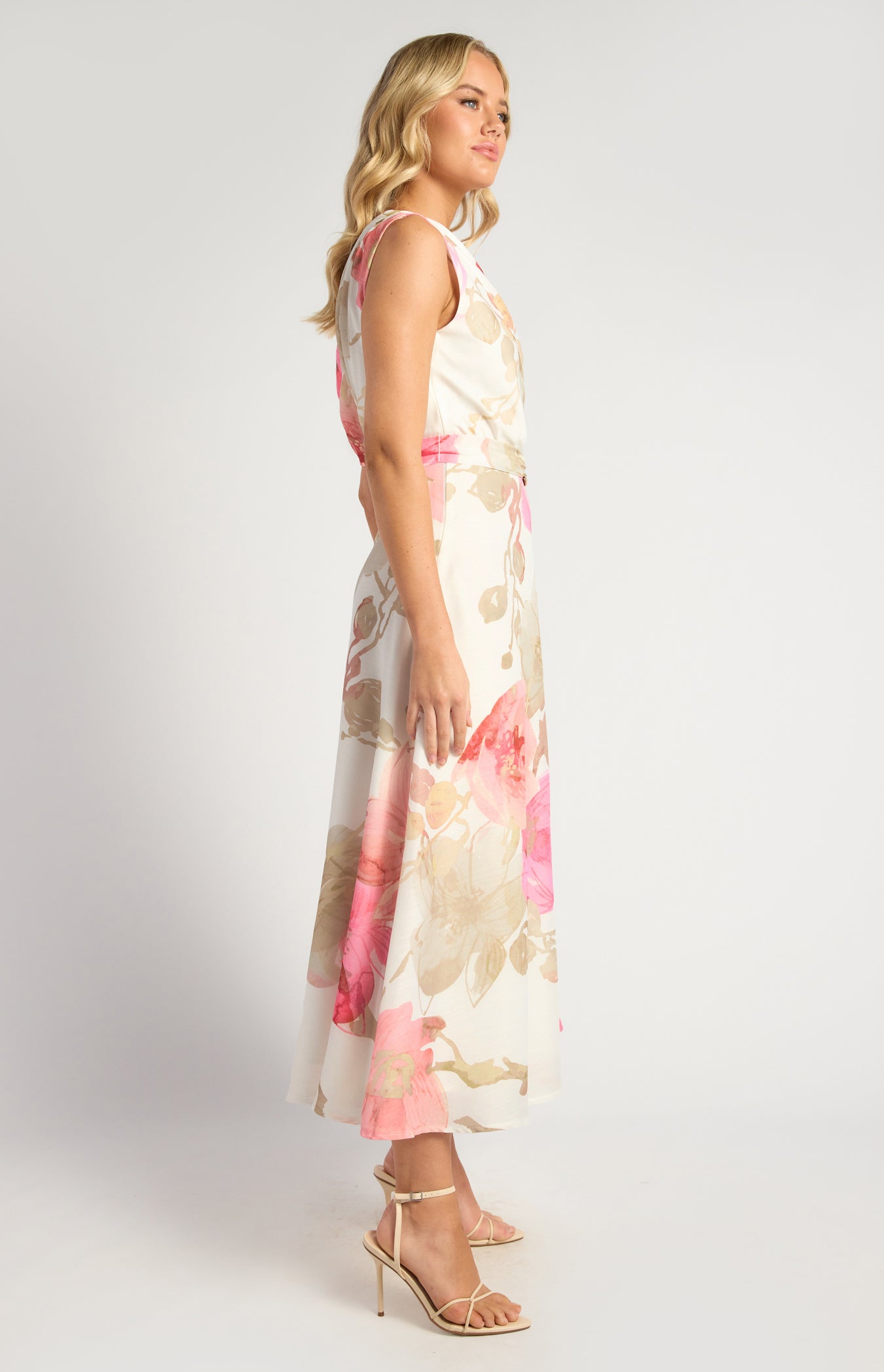 Floral Watercolour Midi Dress