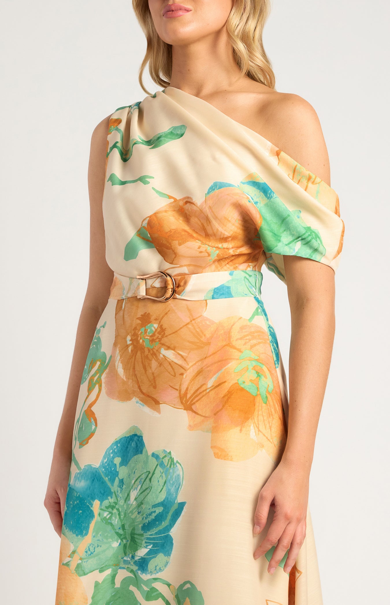 Floral Watercolour Midi Dress