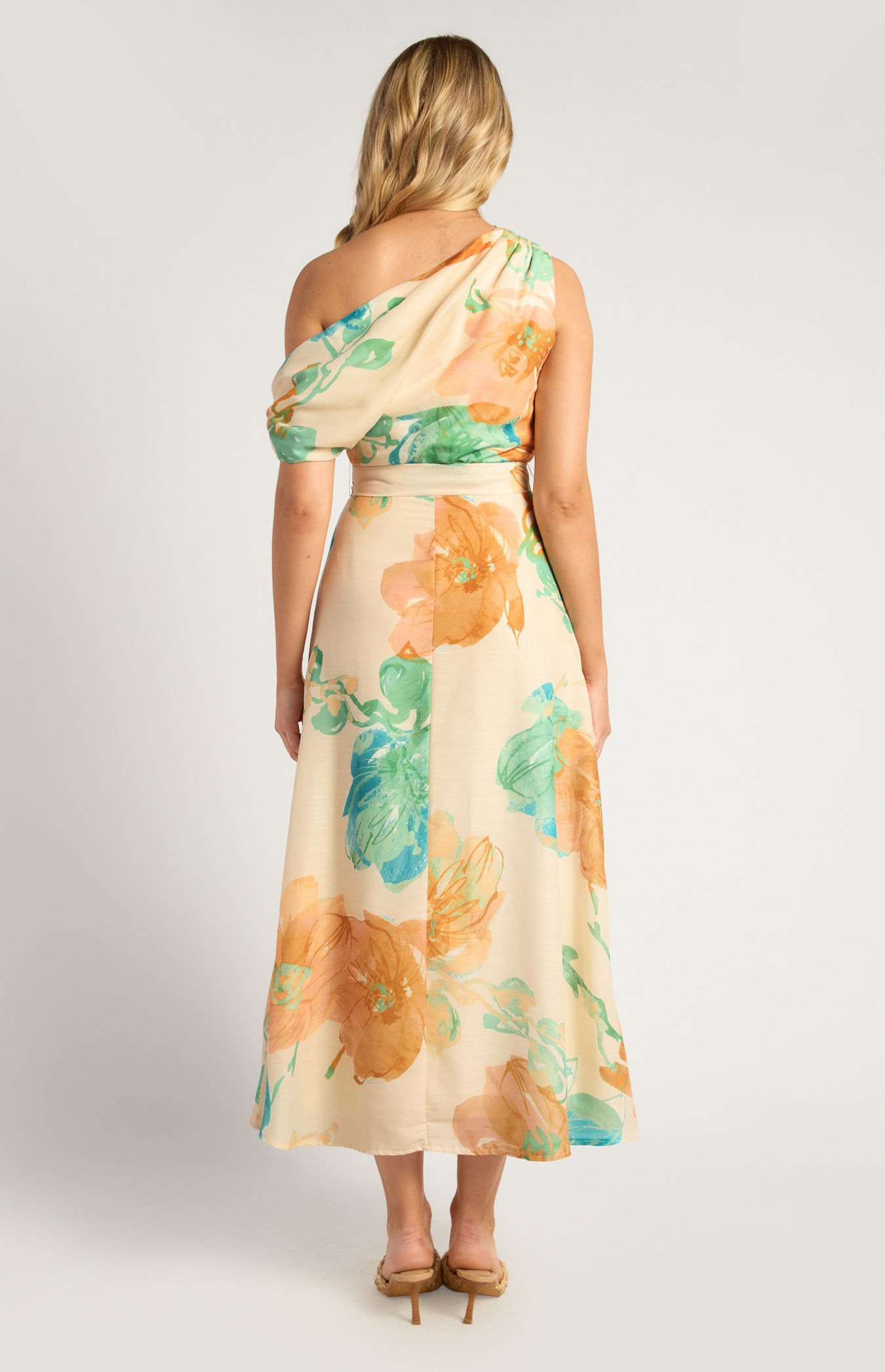 Floral Watercolour Midi Dress