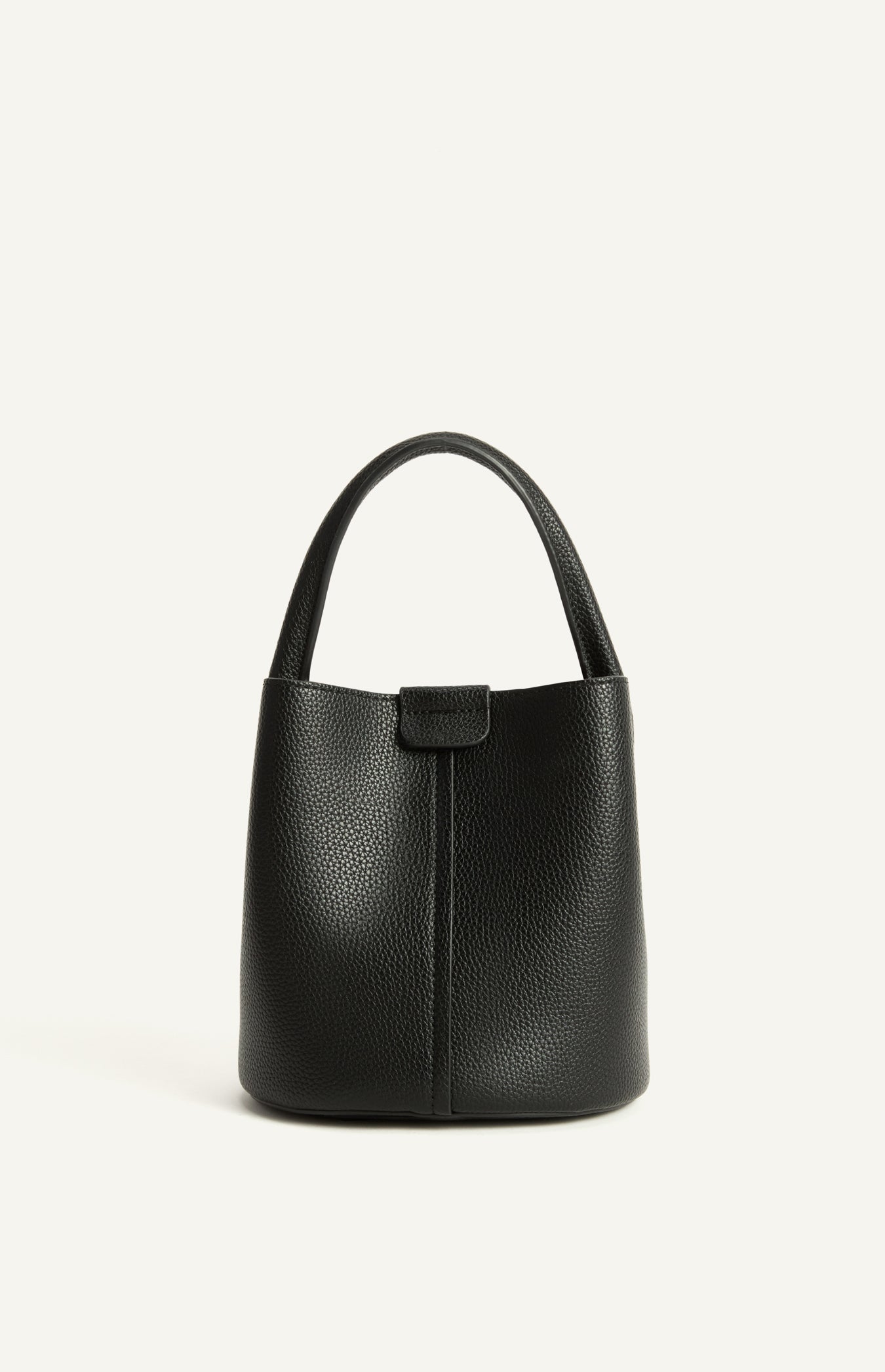 Ophelia Pebbled Vegan Leather Bucket Bag