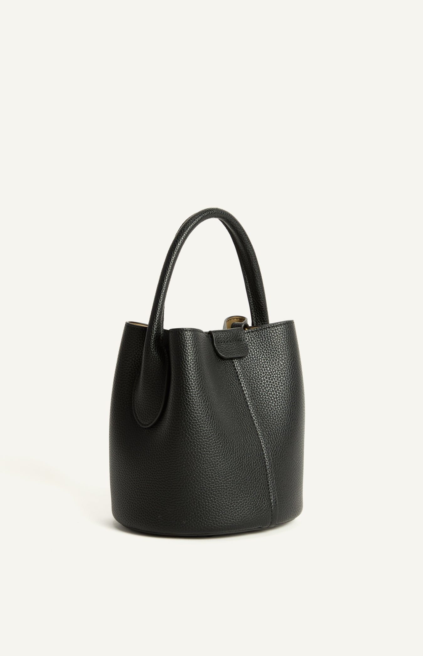 Ophelia Pebbled Vegan Leather Bucket Bag