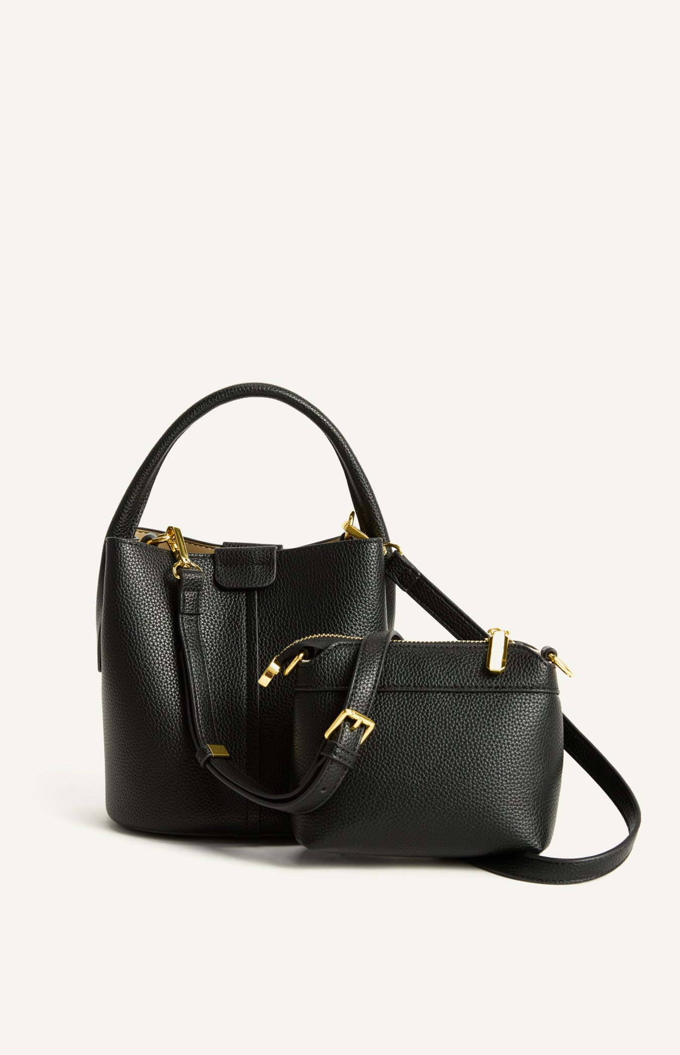 Ophelia Pebbled Vegan Leather Bucket Bag
