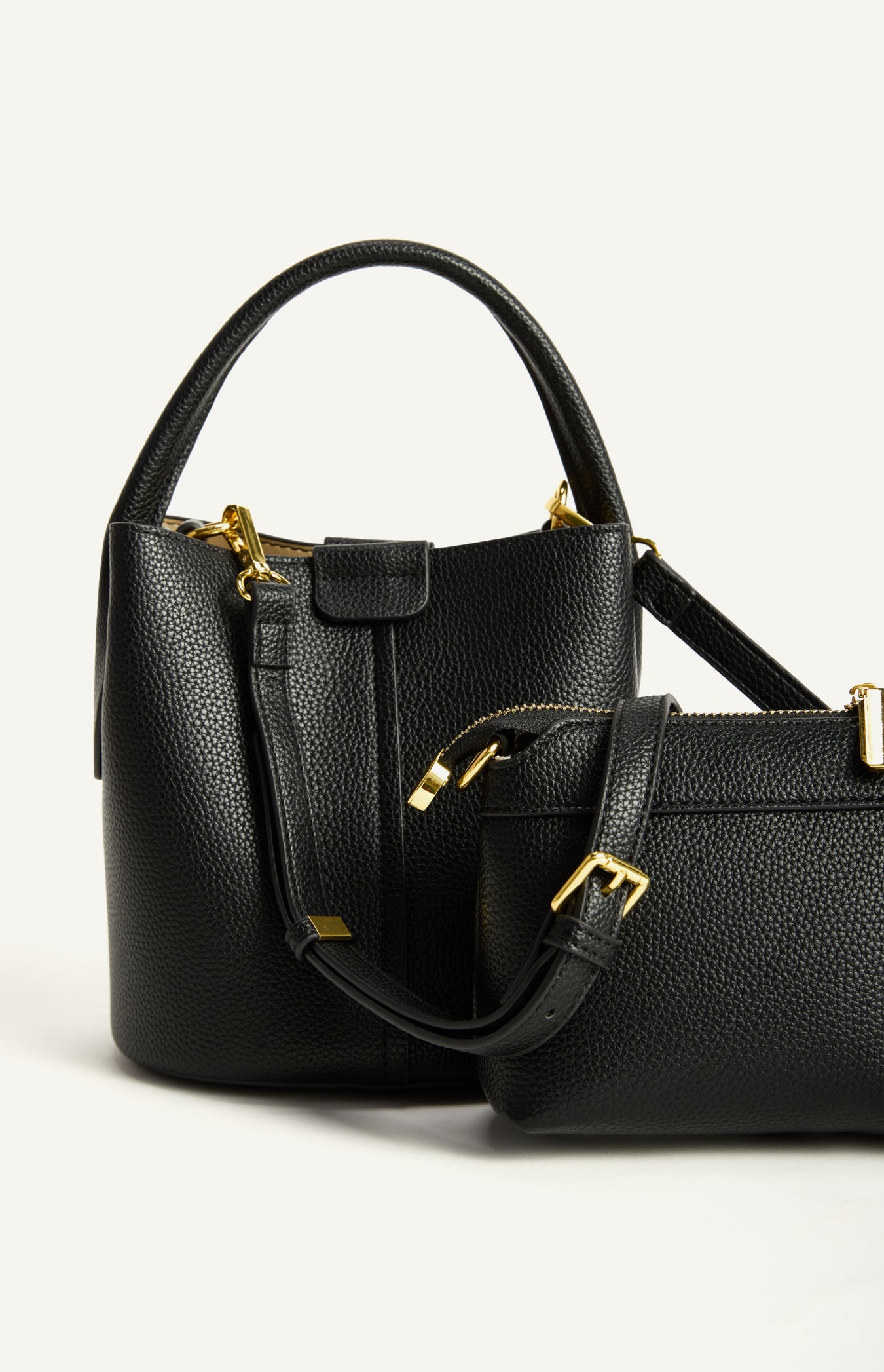 Ophelia Pebbled Vegan Leather Bucket Bag