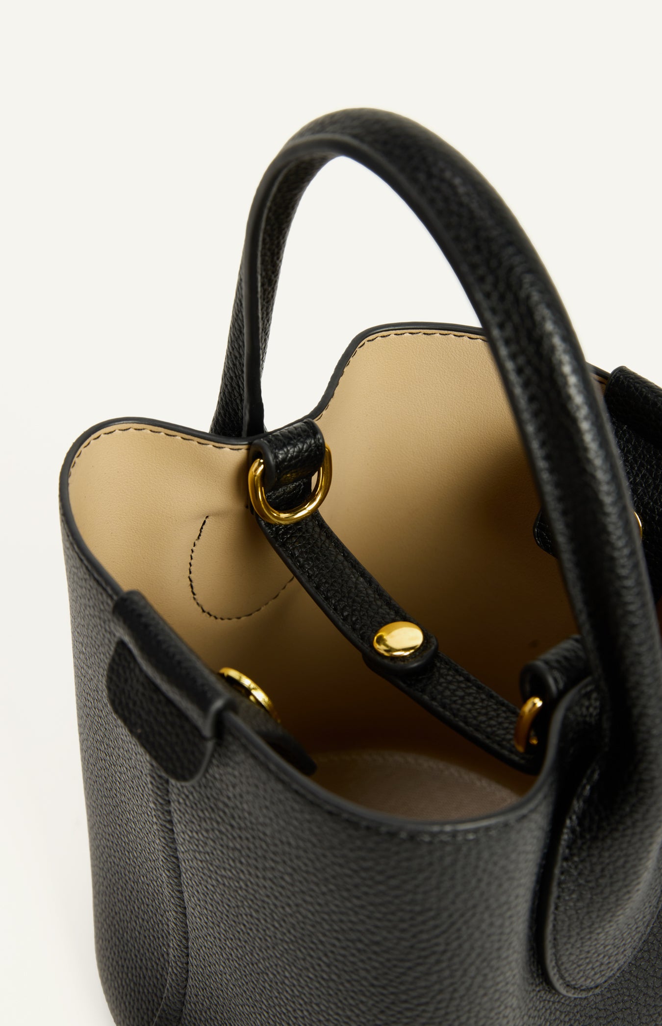 Ophelia Pebbled Vegan Leather Bucket Bag