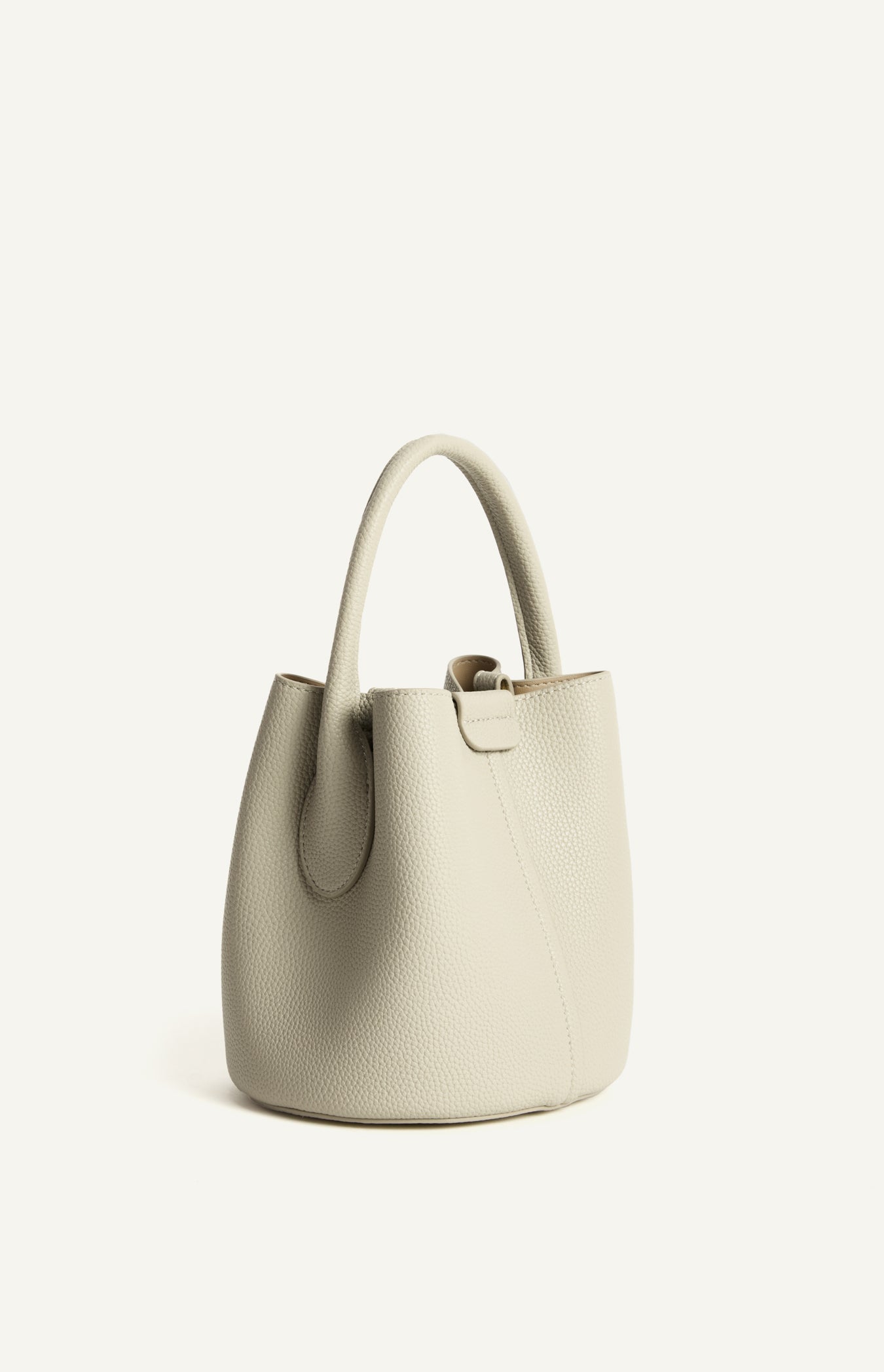 Ophelia Pebbled Vegan Leather Bucket Bag