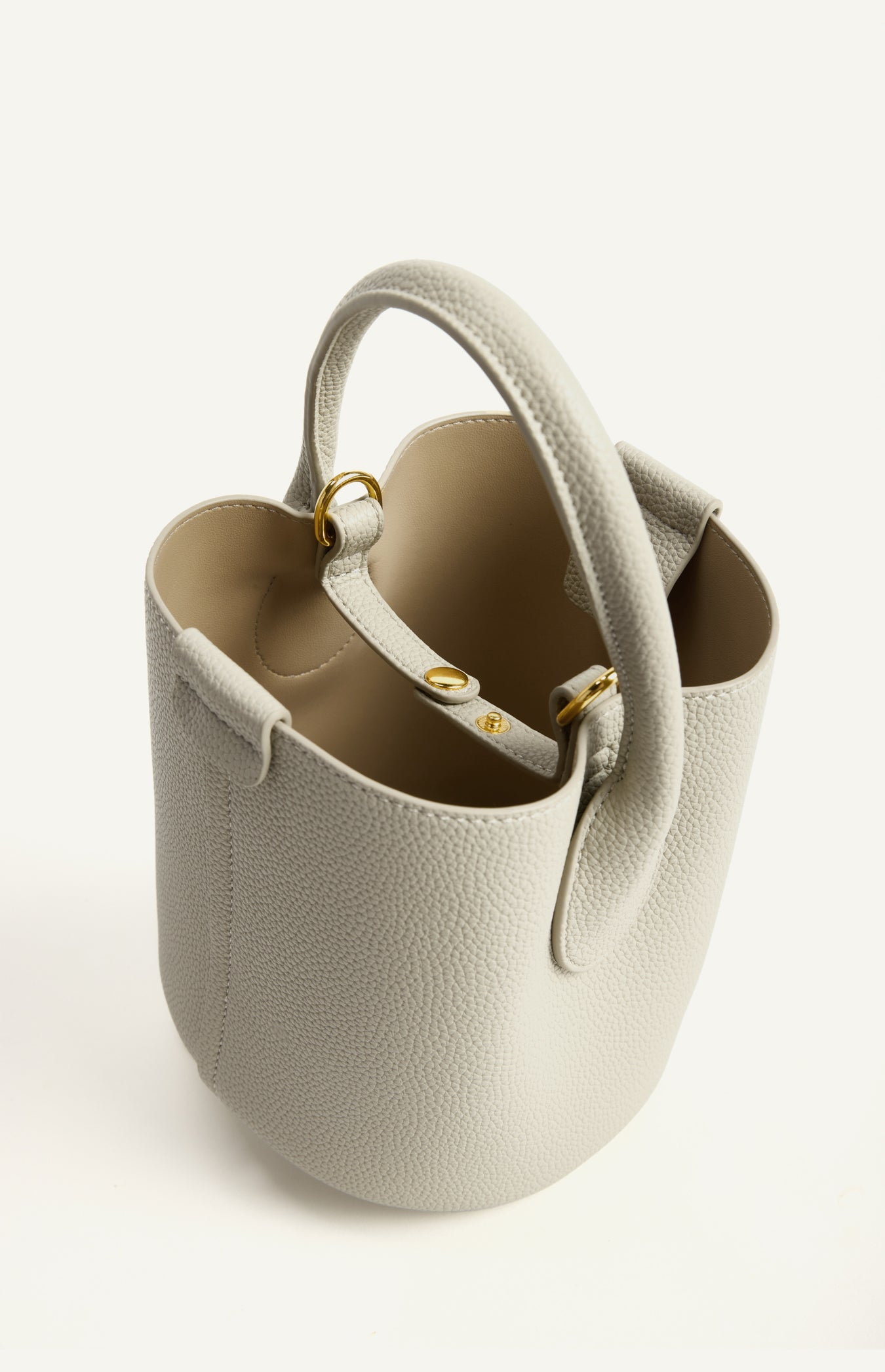 Ophelia Pebbled Vegan Leather Bucket Bag