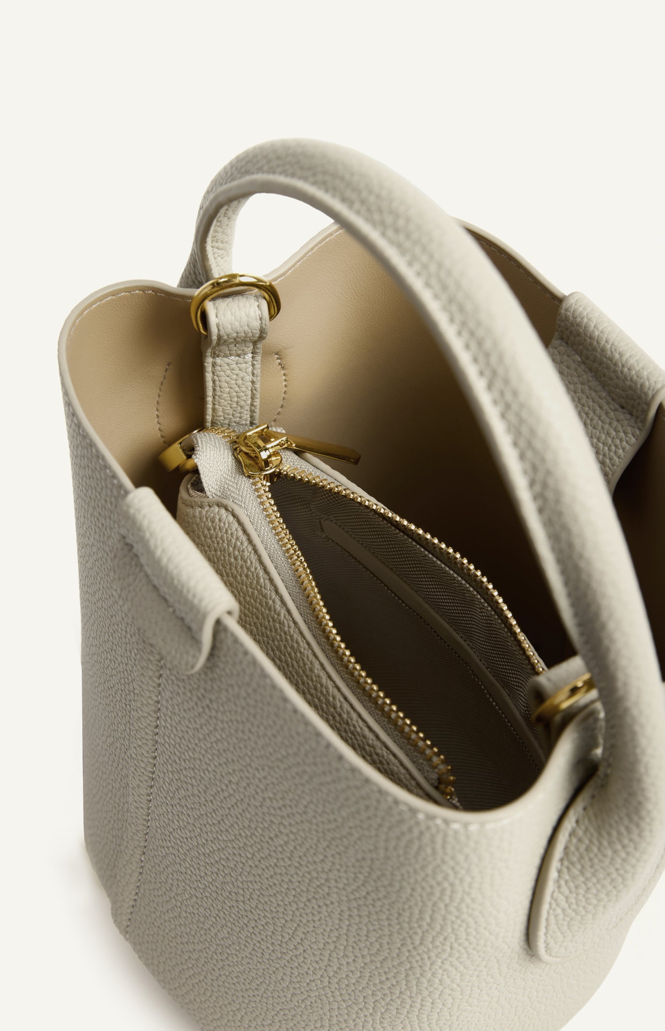 Ophelia Pebbled Vegan Leather Bucket Bag