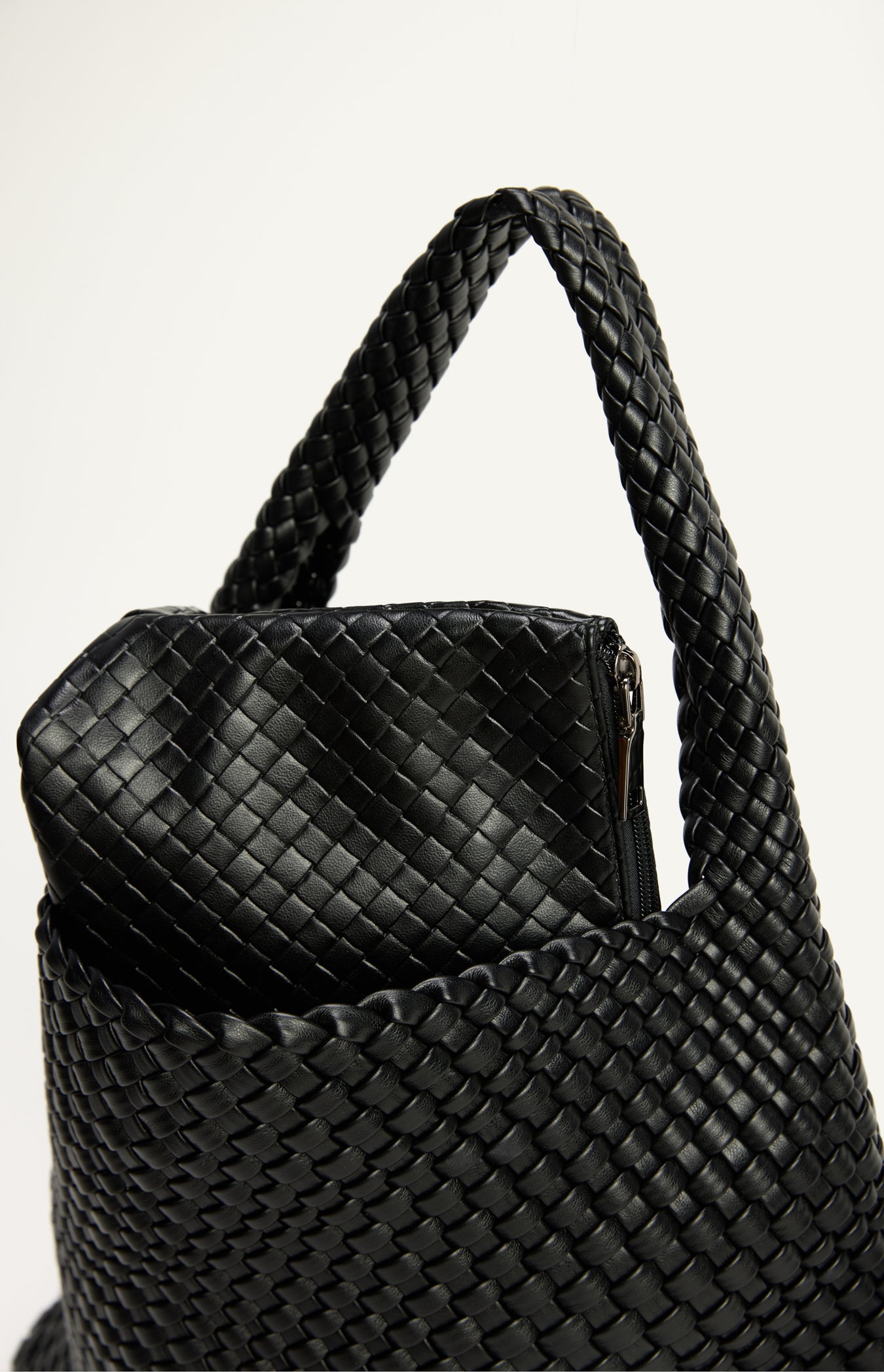 Margot Woven Vegan Leather Hobo Bag with Pouch
