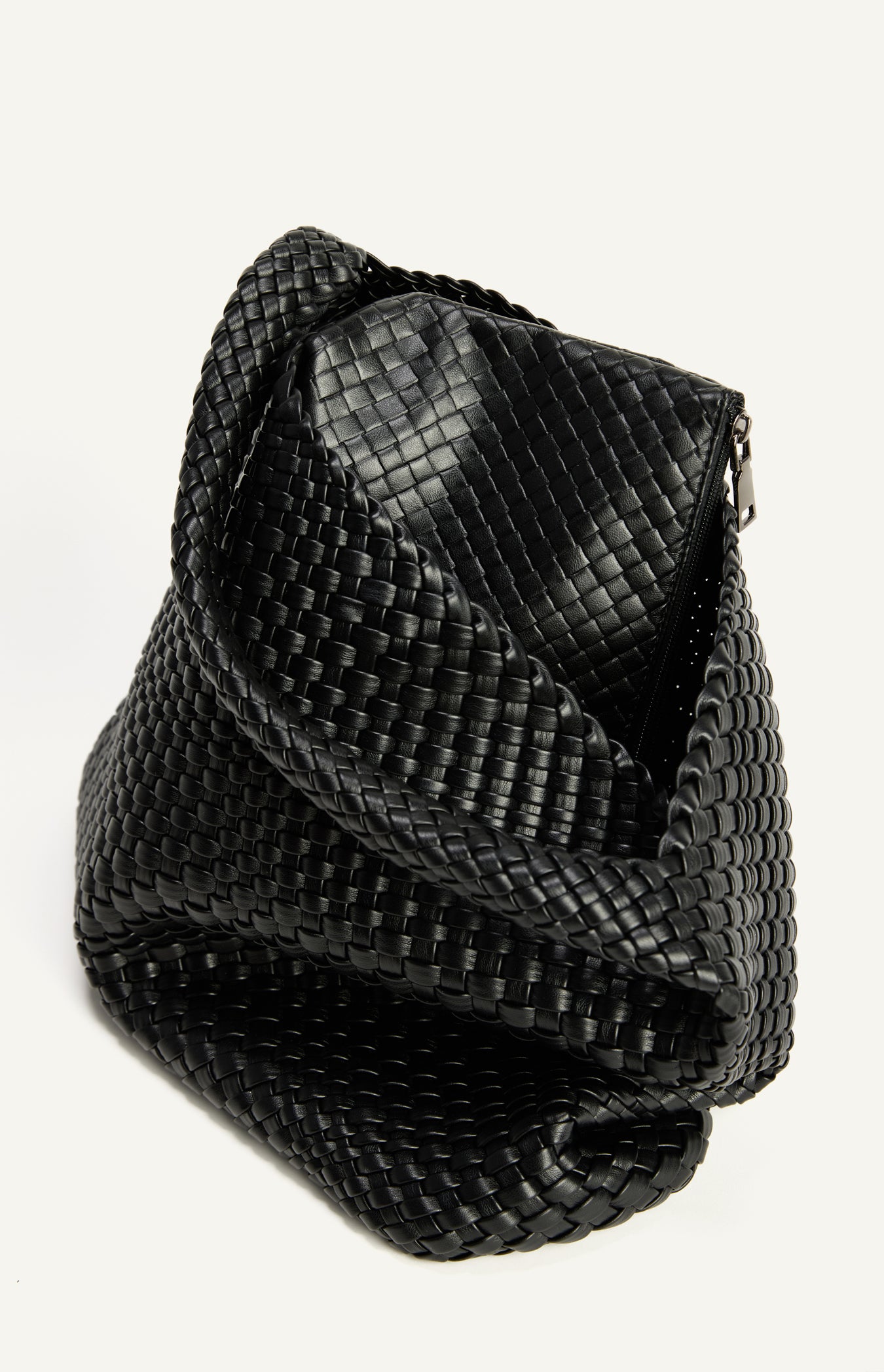 Margot Woven Vegan Leather Hobo Bag with Pouch