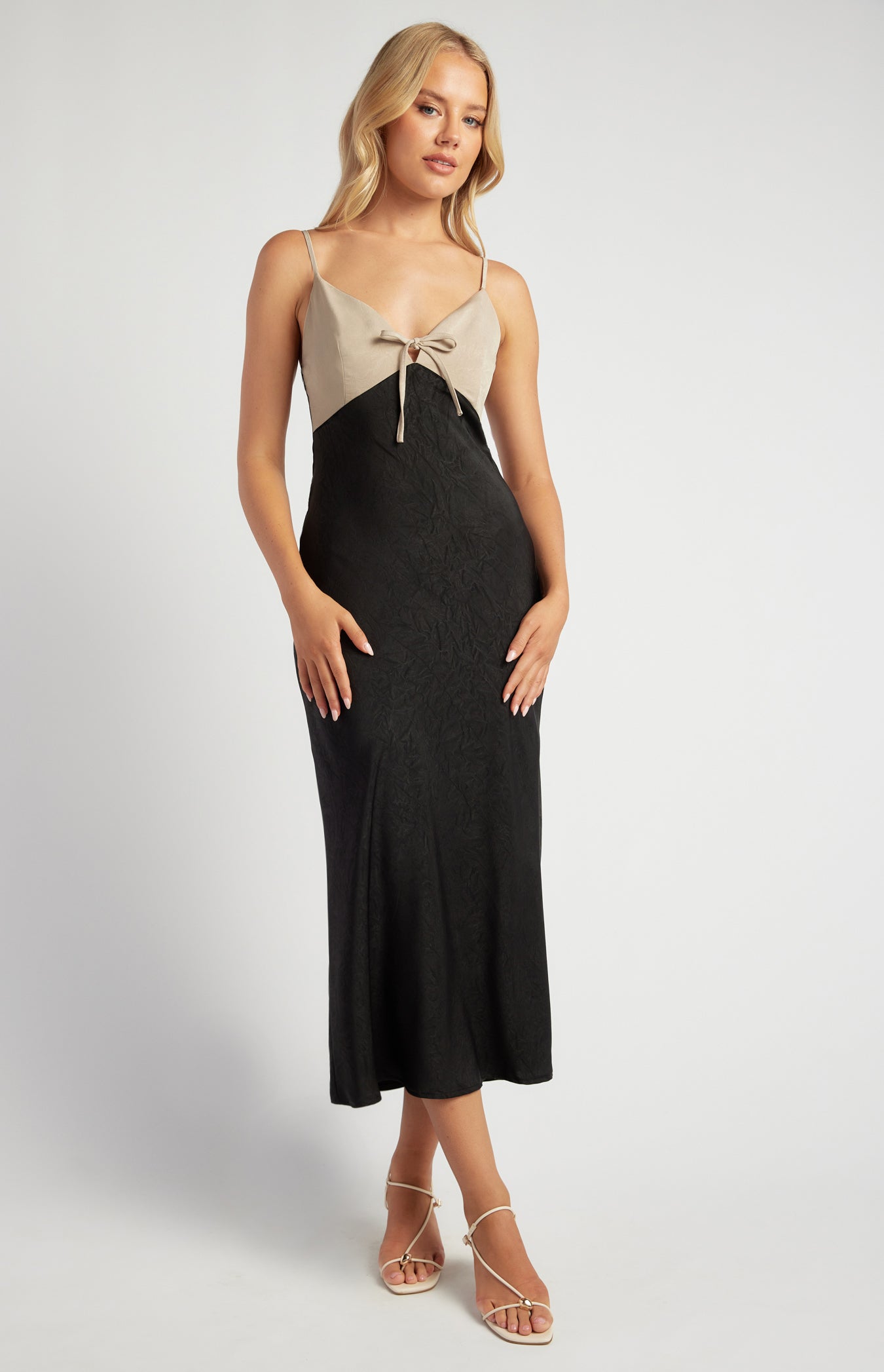 Renee Matte Satin Midi Dress