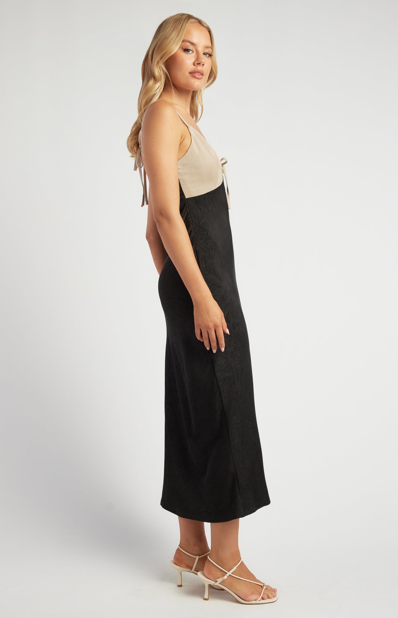 Renee Matte Satin Midi Dress