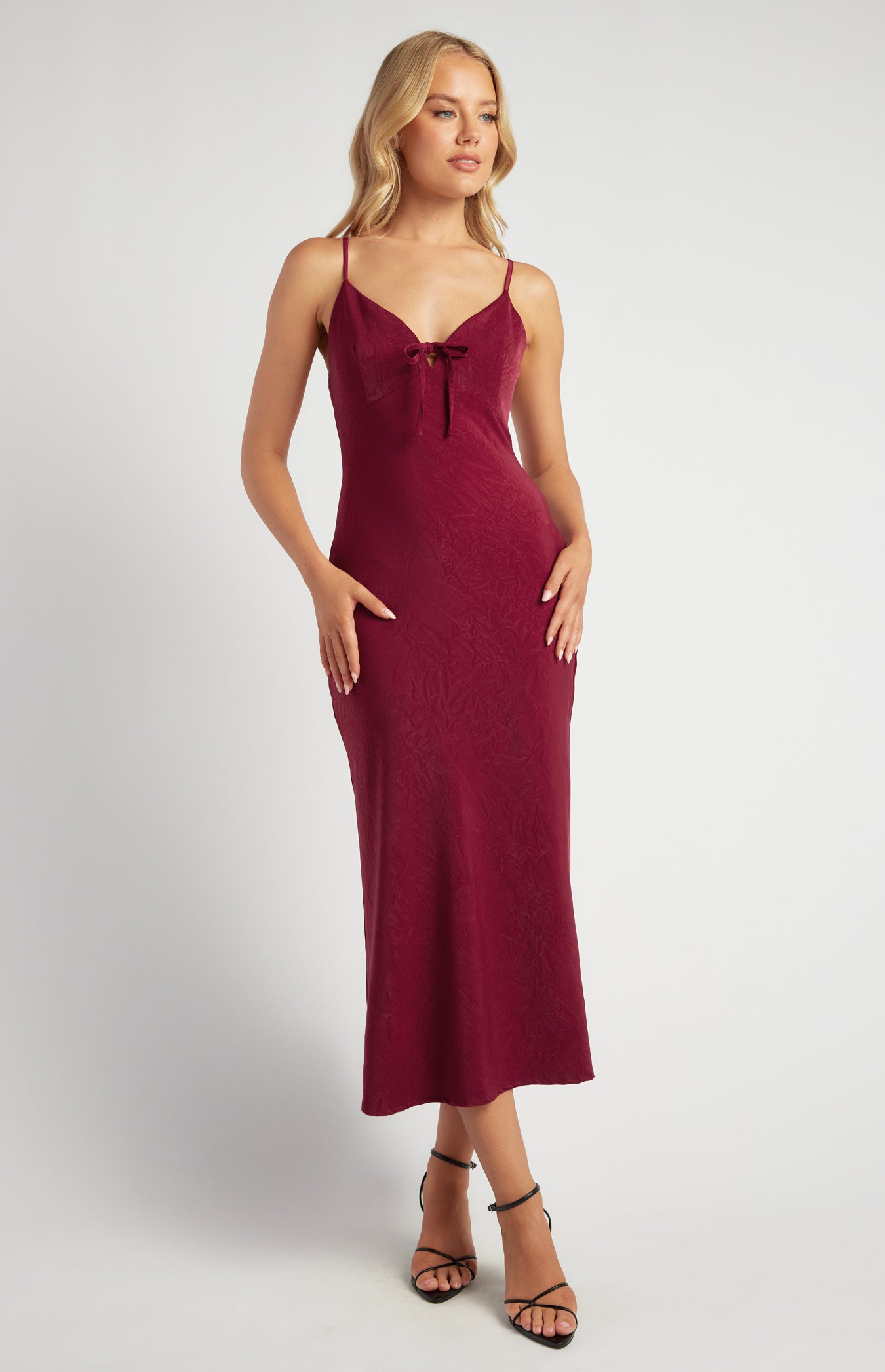 Renee Matte Satin Midi Dress