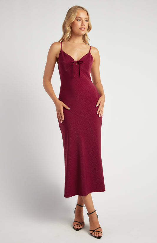 Renee Matte Satin Midi Dress