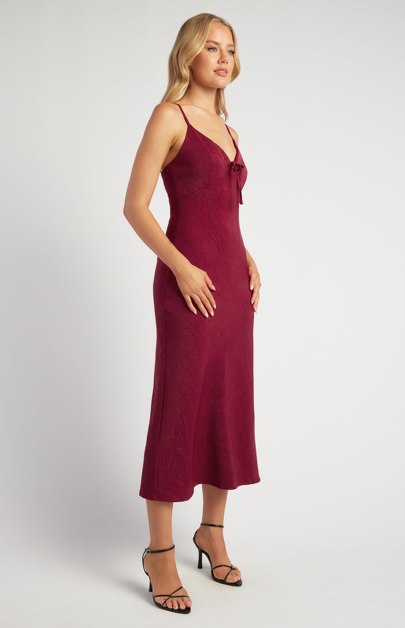 Renee Matte Satin Midi Dress
