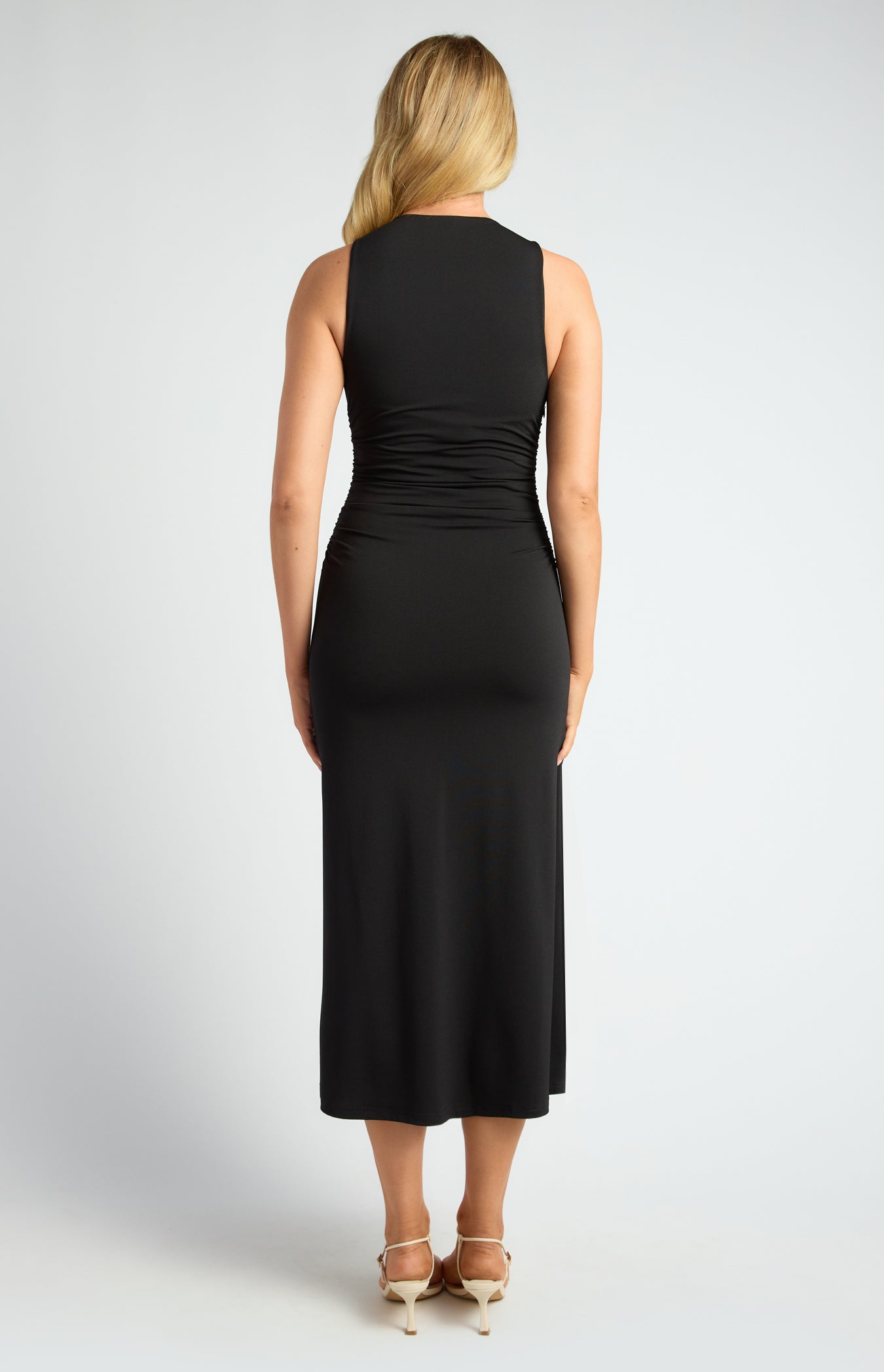 Rosalia Black Midi Dress