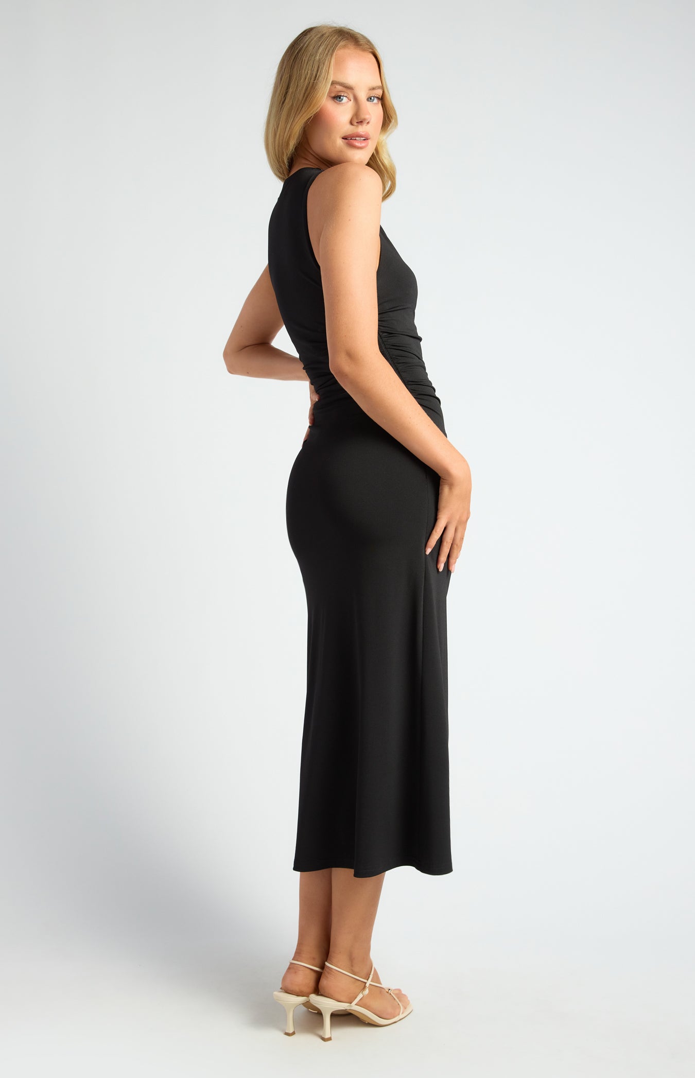 Rosalia Black Midi Dress