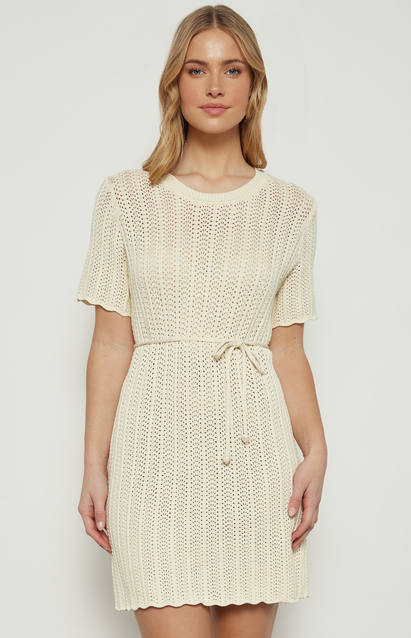 Bella Crochet Knit Mini Dress