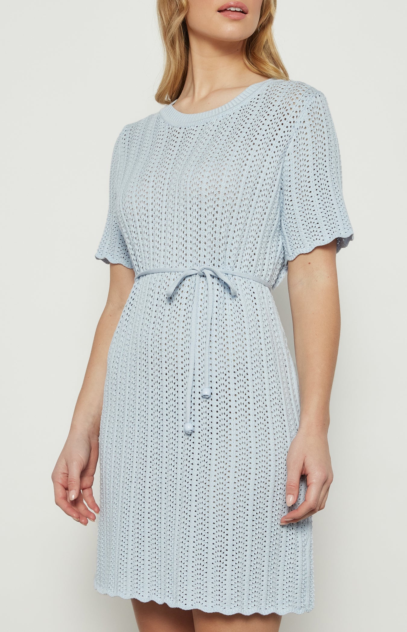 Bella Crochet Knit Mini Dress