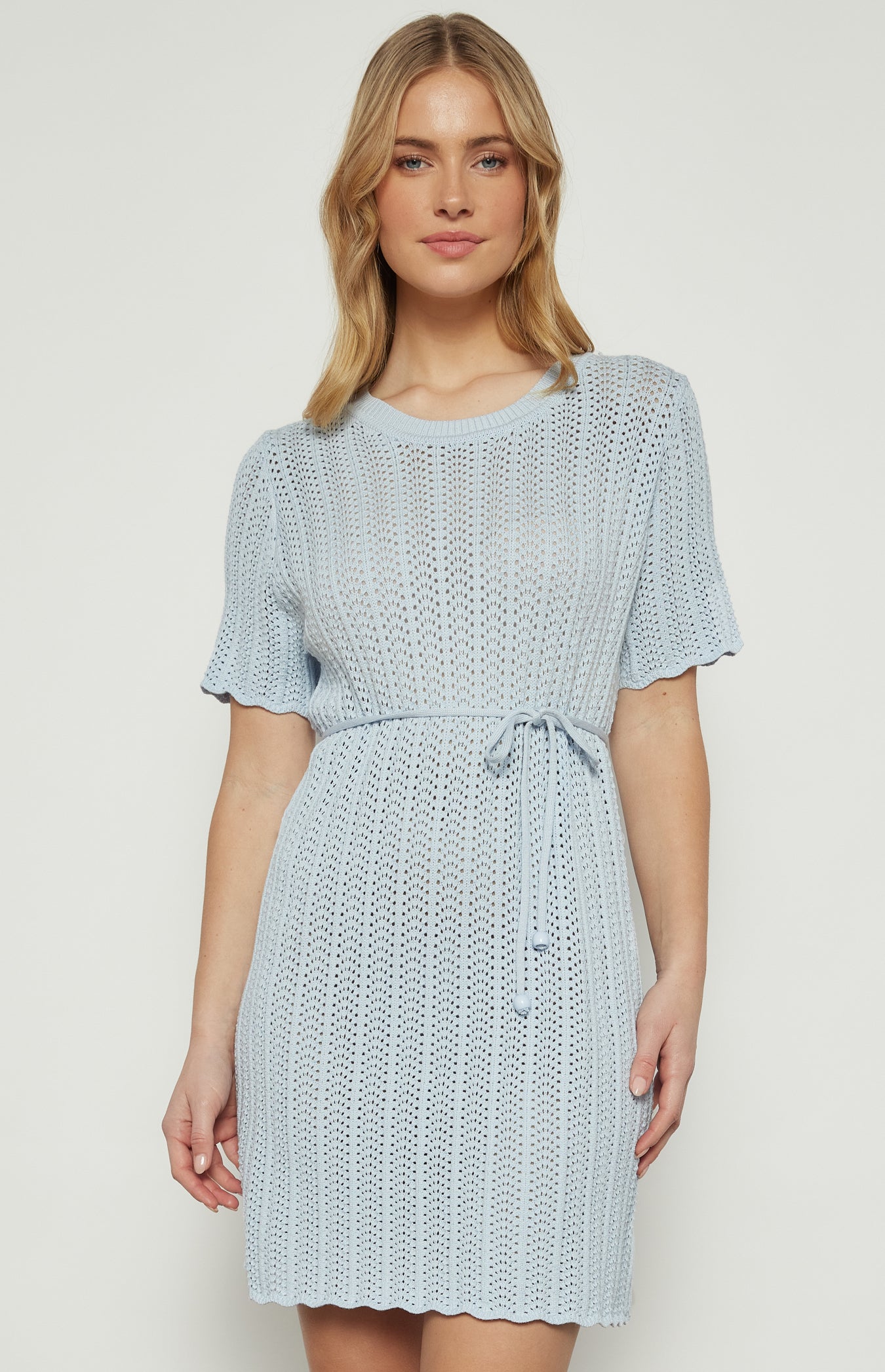 Bella Crochet Knit Mini Dress