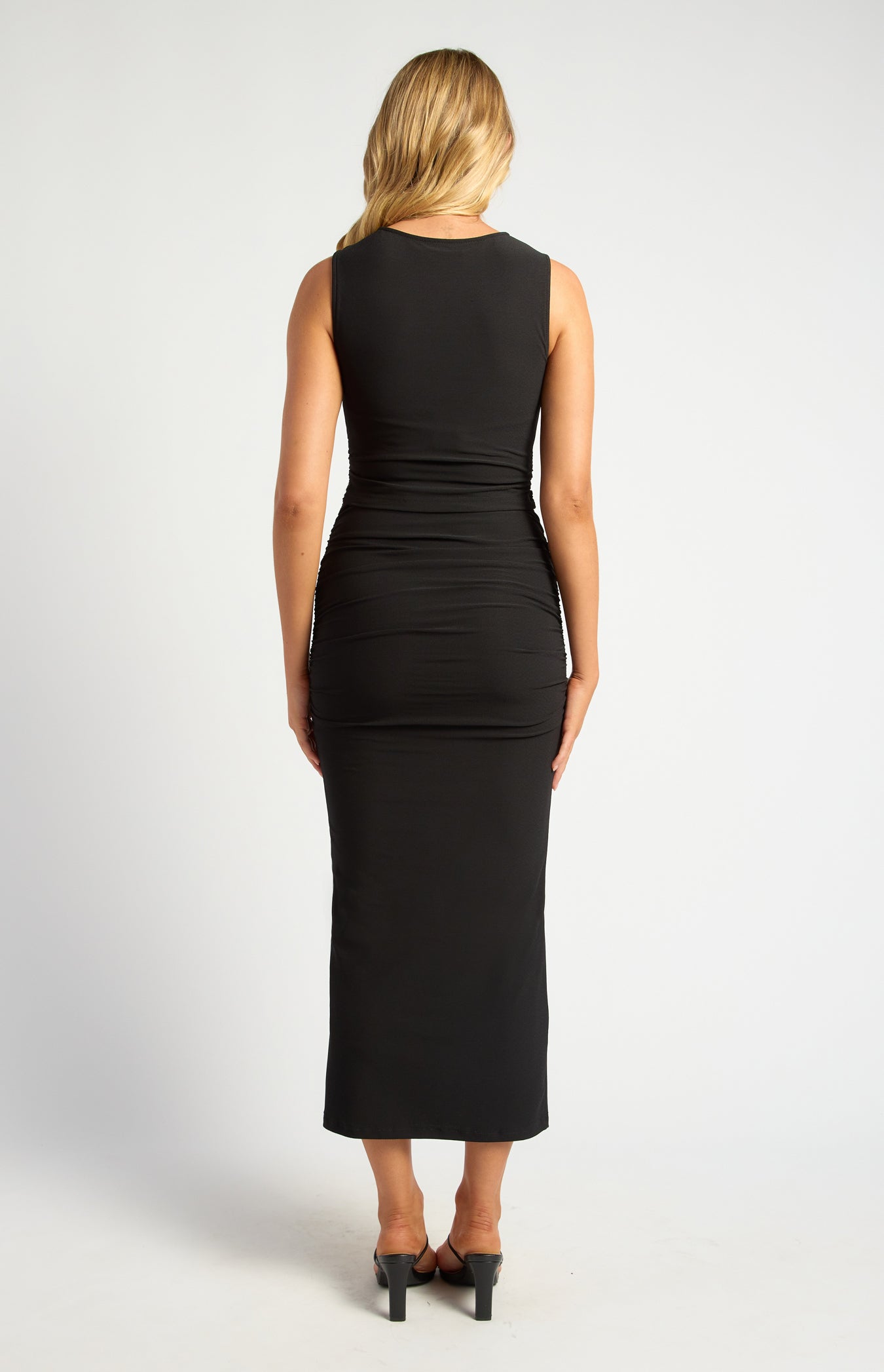 Eve Contrast Lace Cowl Neckline Top and Ruche Skirt Set