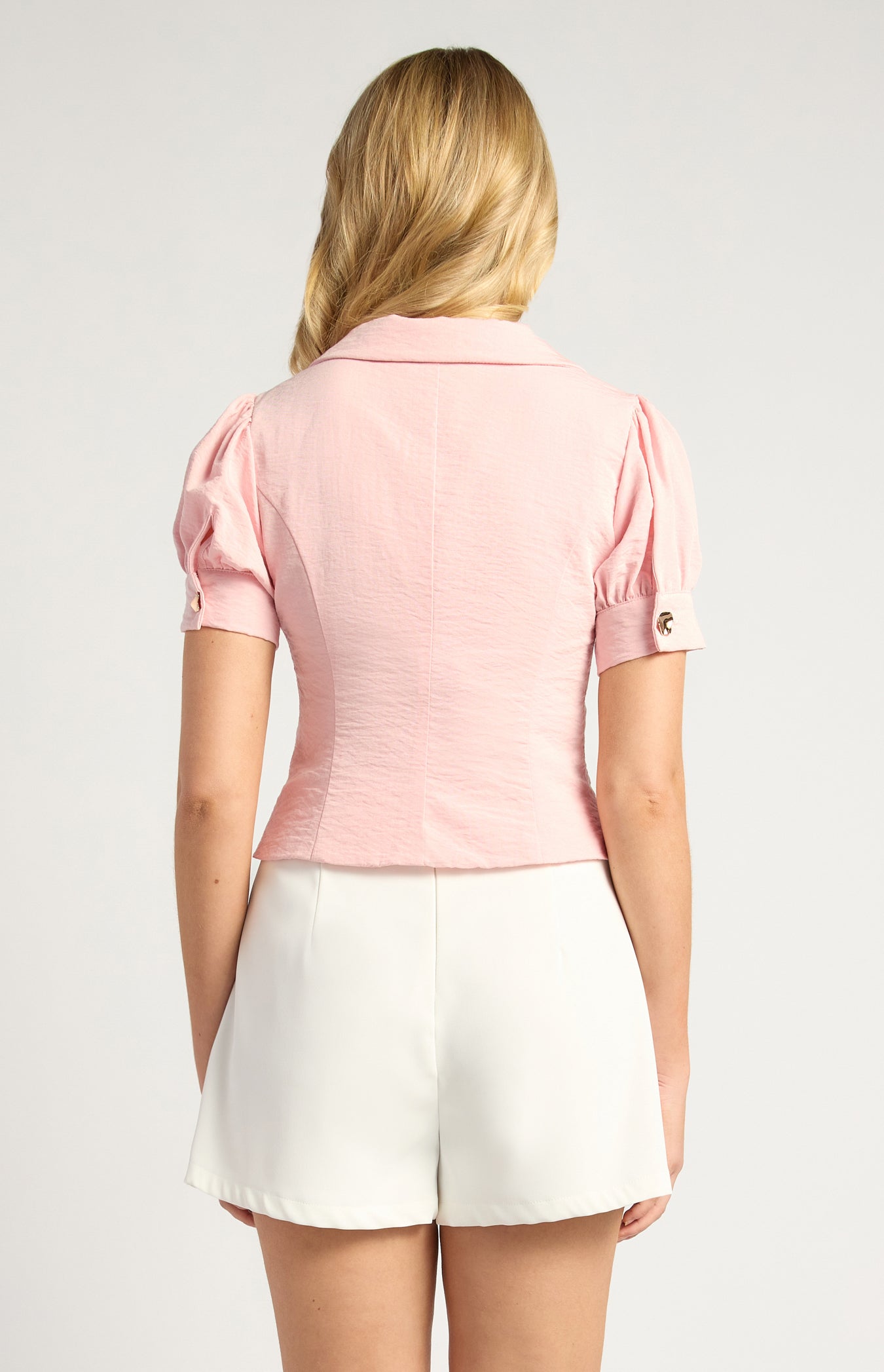 Tilly Gold Button Collared Top