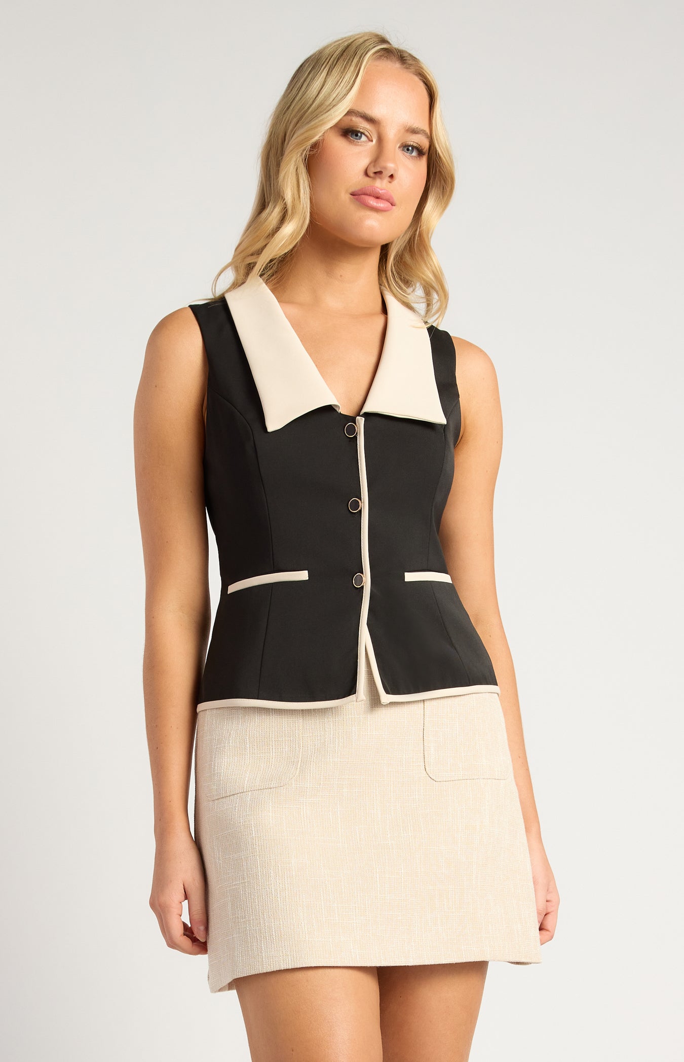 Elle Collared Vest Top
