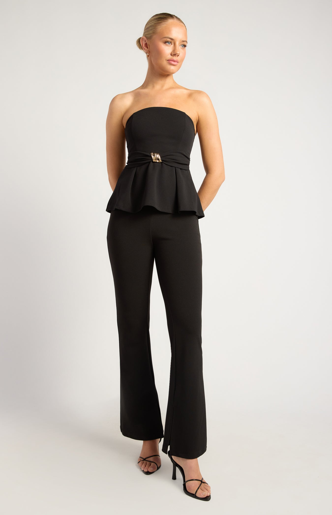 Courtney Strapless Top with Gold Detail