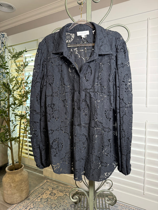 Witchery Long Sleeve Lace Shirt