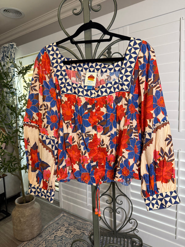 Anthropologie Floral Blouse