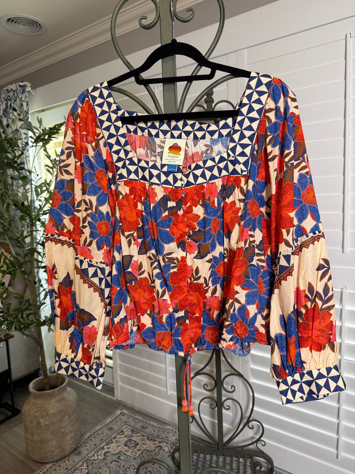 Anthropologie Floral Blouse