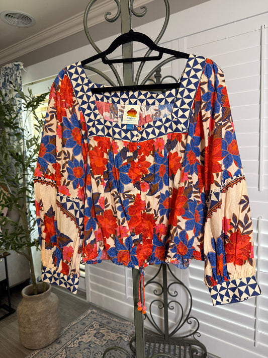 Anthropologie Floral Blouse