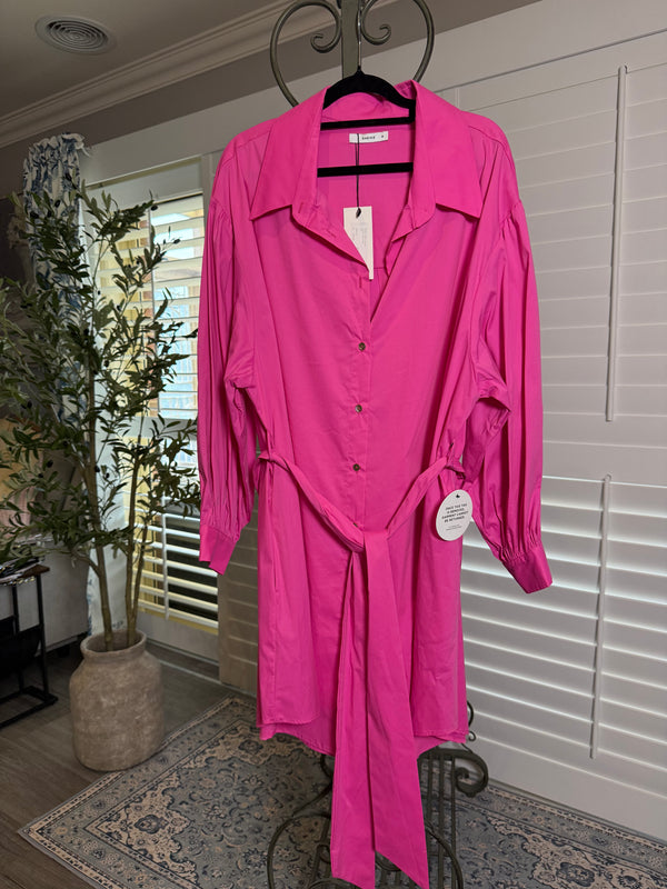 Sheike Hot Pink Shirt Dress