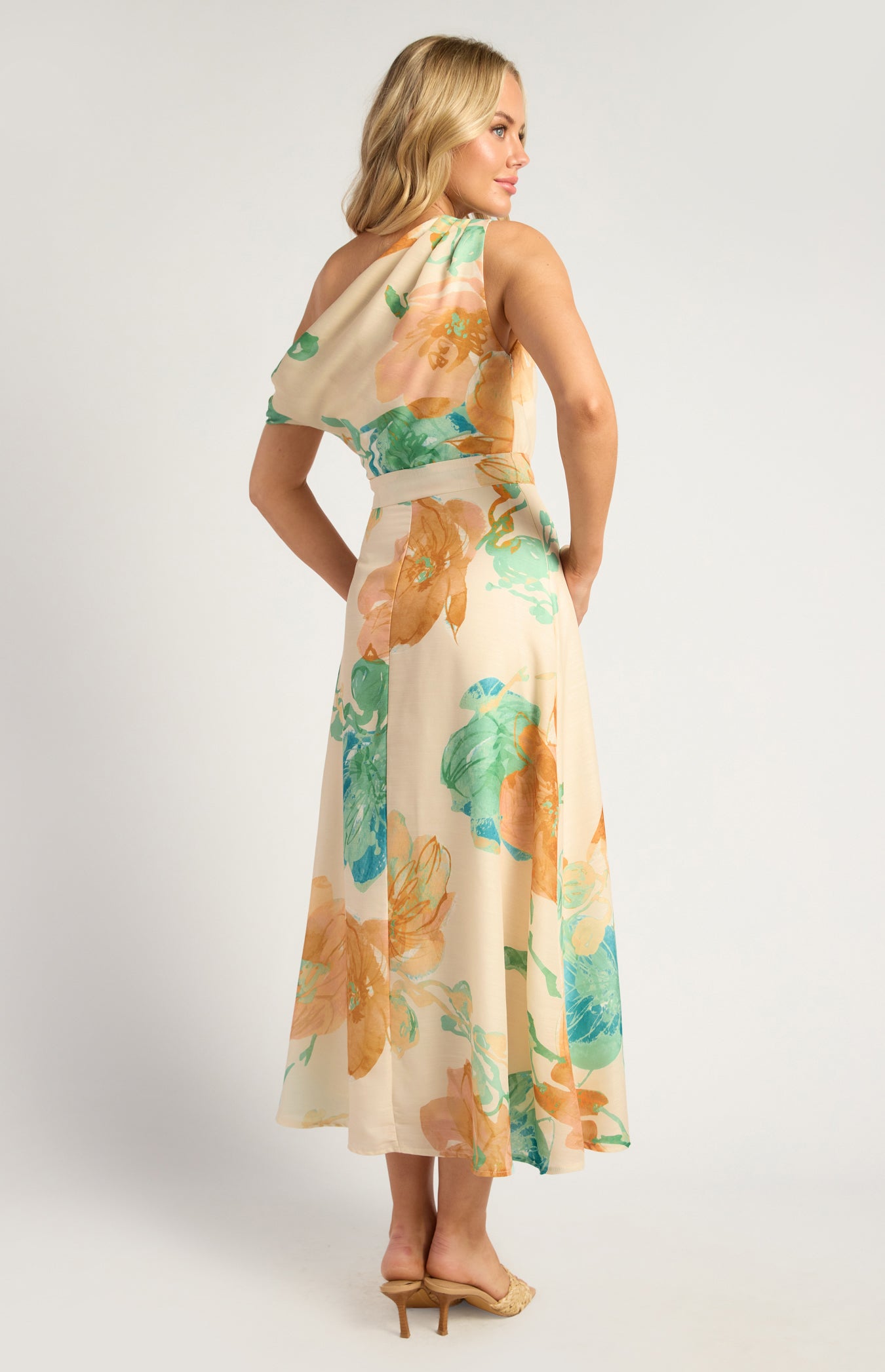 Floral Watercolour Midi Dress