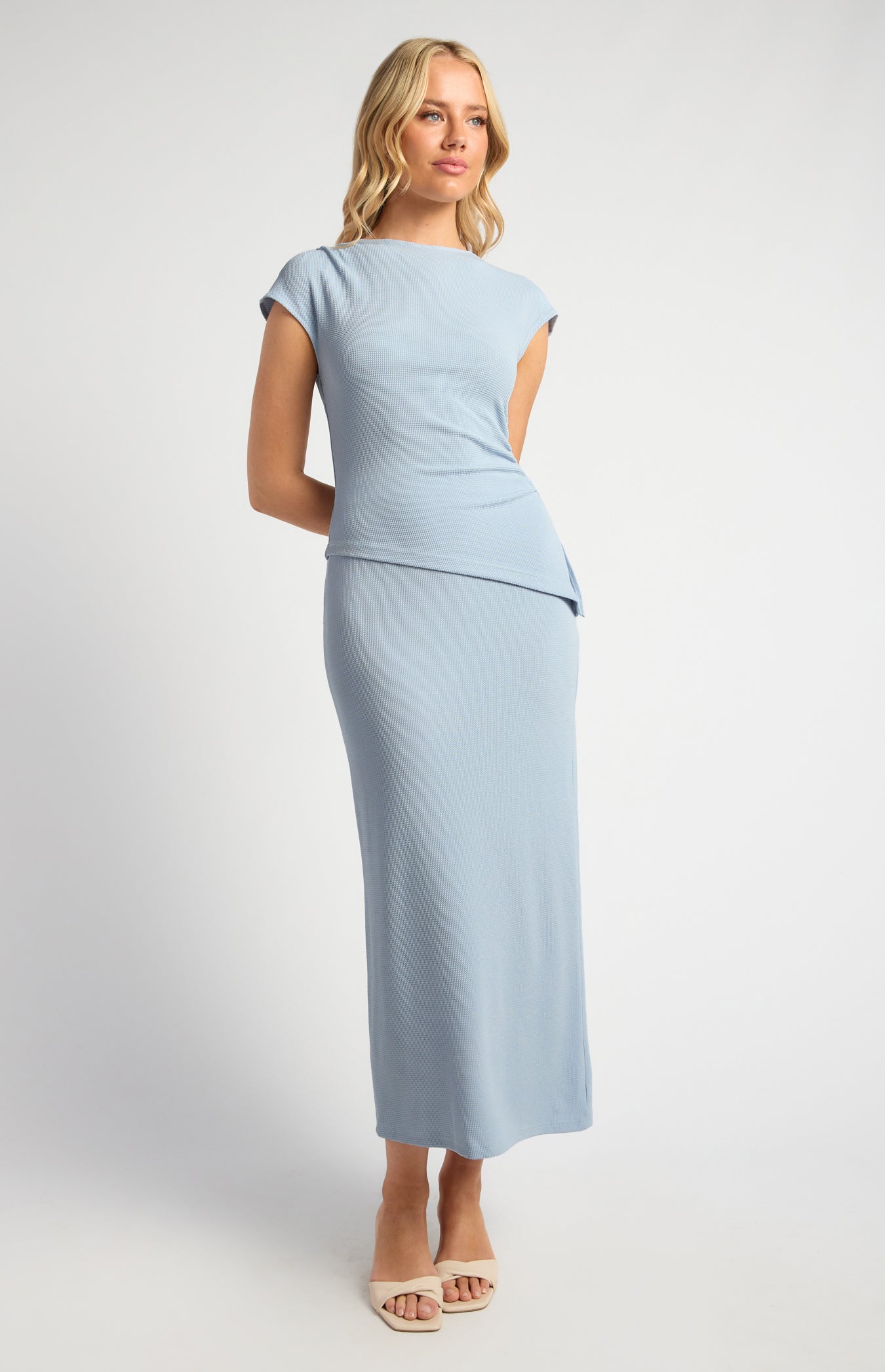 Monique Asymmetrical Top & Skirt Set