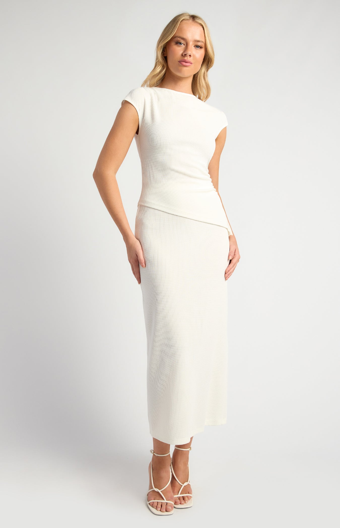Monique Asymmetrical Top & Skirt Set